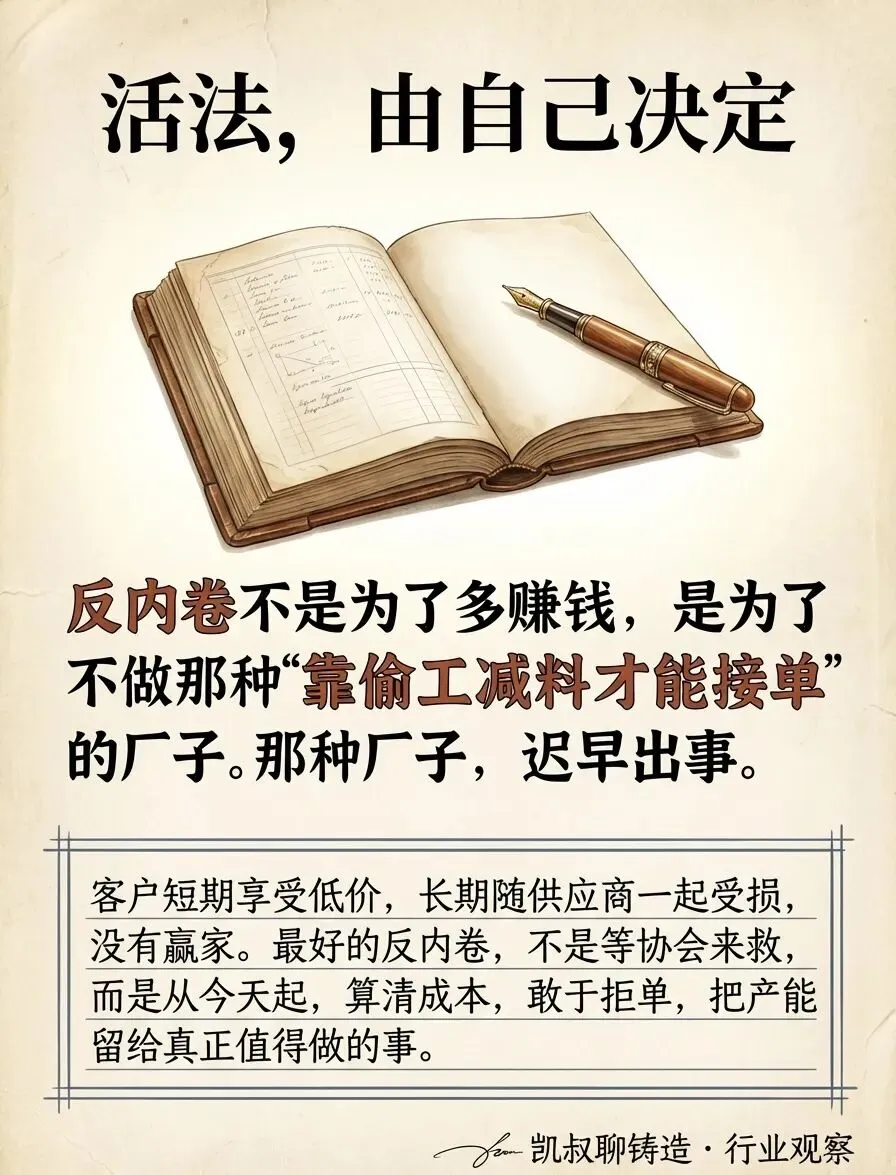 铸造厂的内卷,不是市场问题,是活法问题