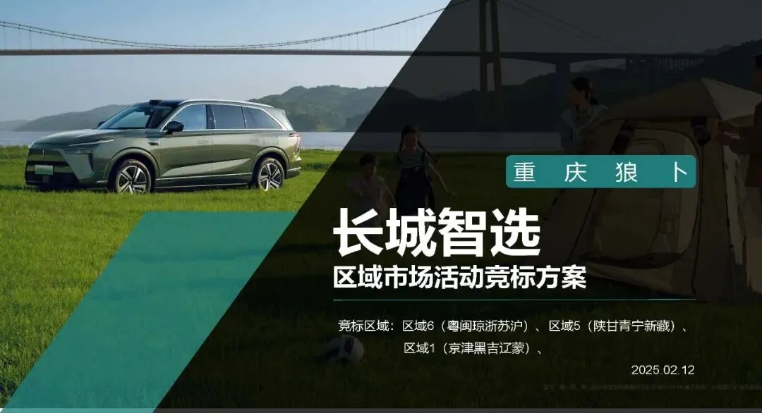 长城汽车:长城智选区域市场活动营销竞标方案137页