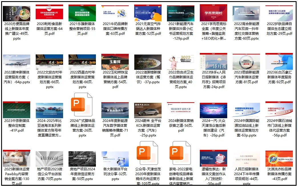 新媒体营销推广方案(35份)