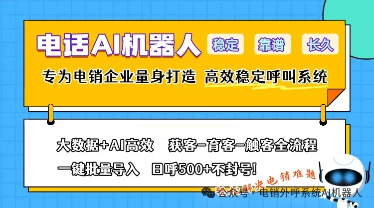 AI智能机器人外呼系统,精准获客,降本增效!