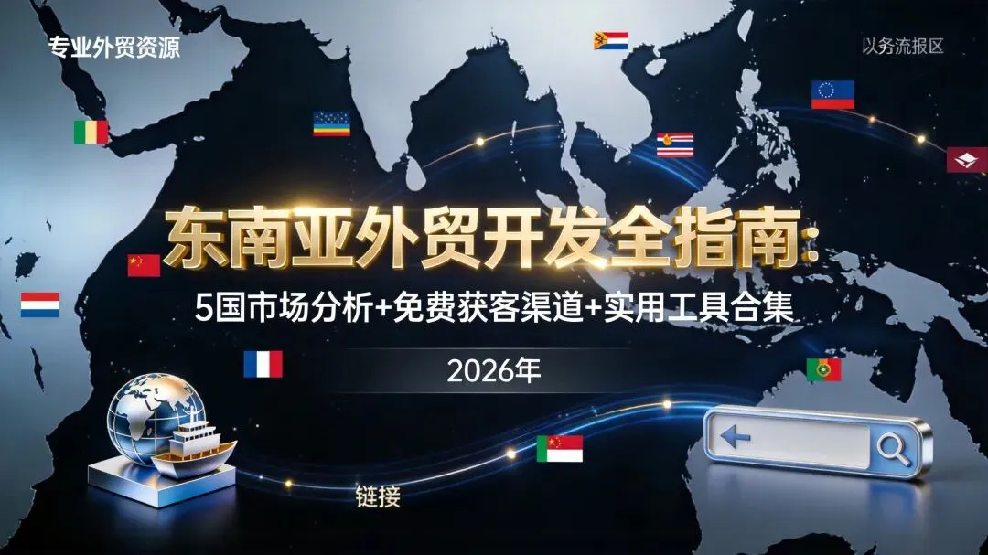 东南亚外贸开发全指南:5国市场分析+免费获客渠道+实用工具合集