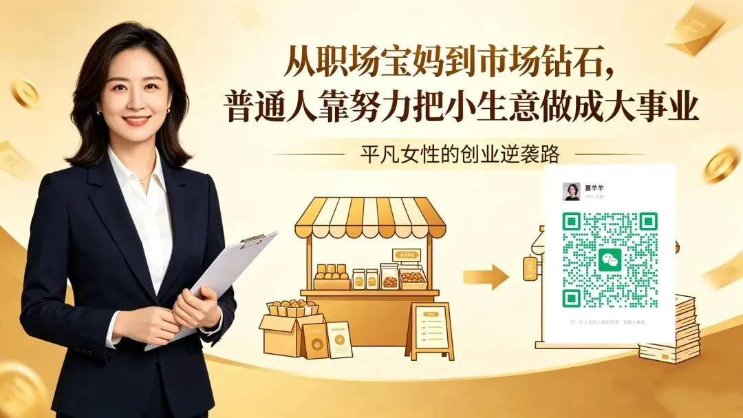 从职场宝妈到市场钻石:普通人做好这几点,小生意也能做成大事业