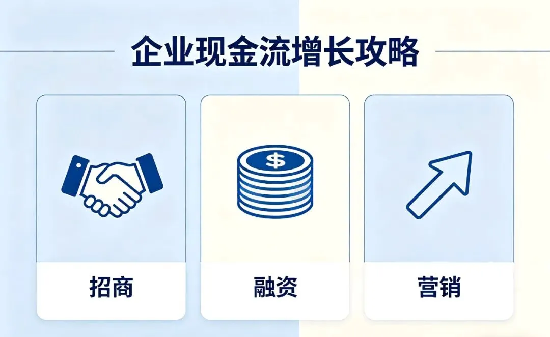 短期招商、中期融资、长期营销!企业现金流增长全攻略