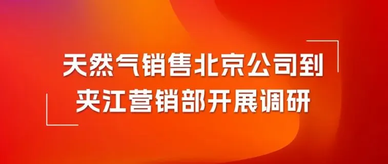 天然气销售北京公司到夹江营销部开展调研