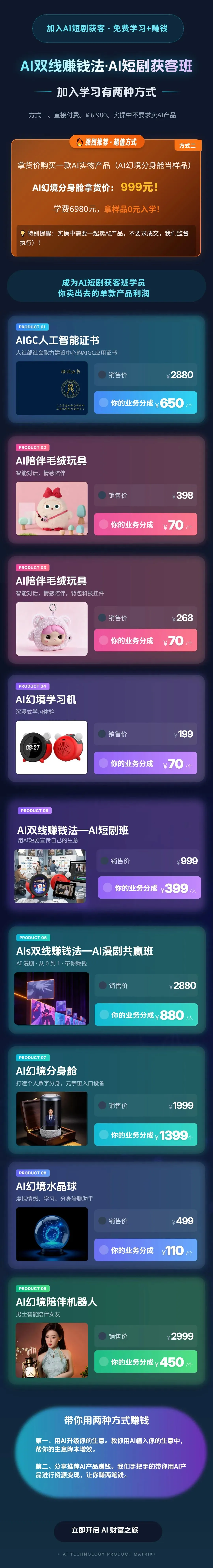 AI双线赚钱法—AI短剧获客班!