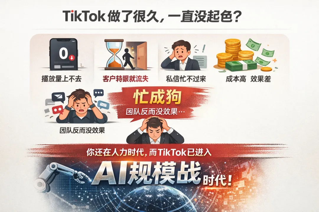 TikTok获客难?客户流失严重?外贸老板必须知道的AI矩阵玩法