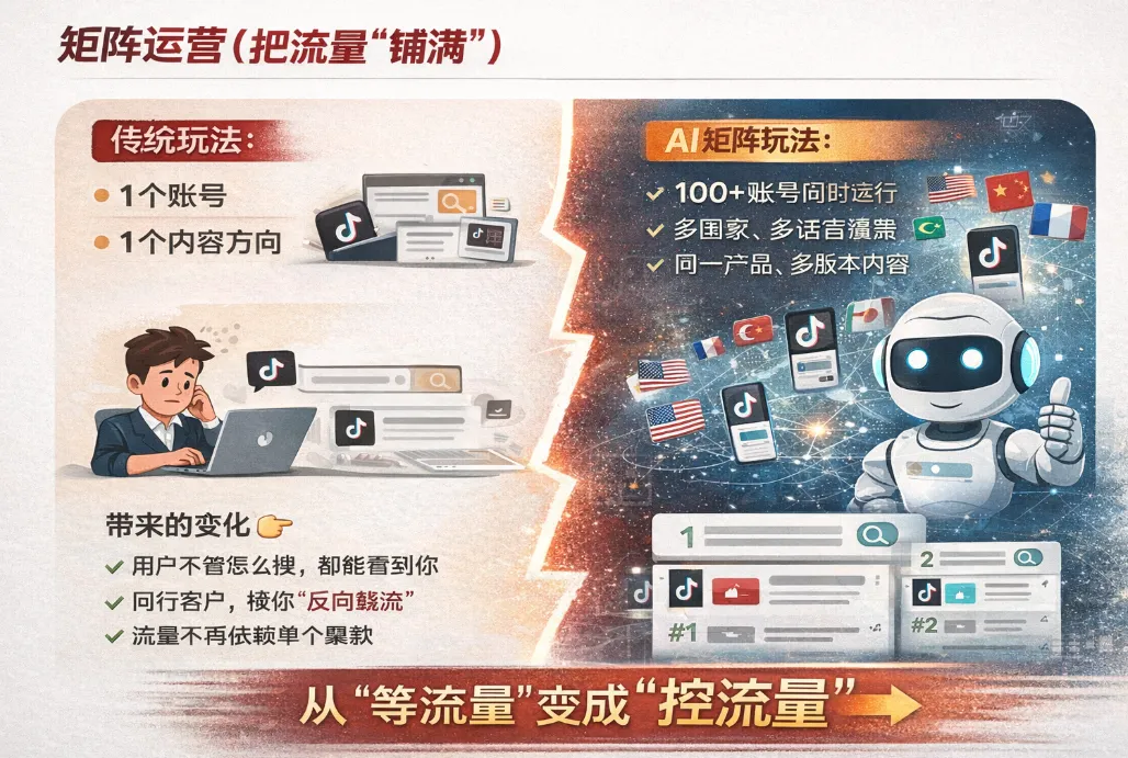 TikTok获客难?客户流失严重?外贸老板必须知道的AI矩阵玩法