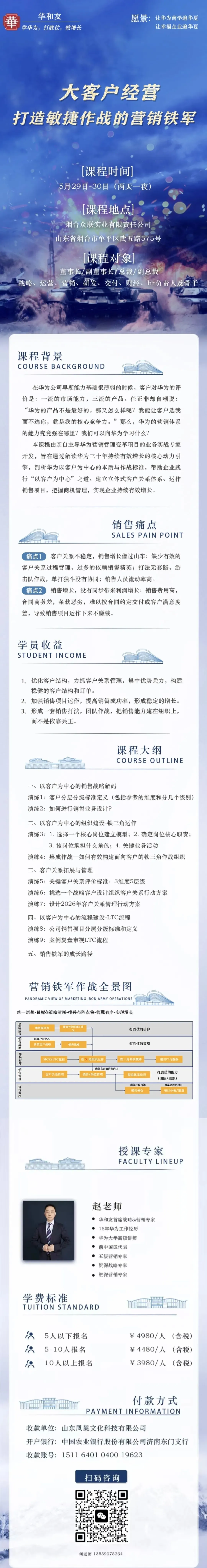 向华为学营销“大客户经营 打造敏捷作战的营销铁军”训战营(第十四期)火热报名中!