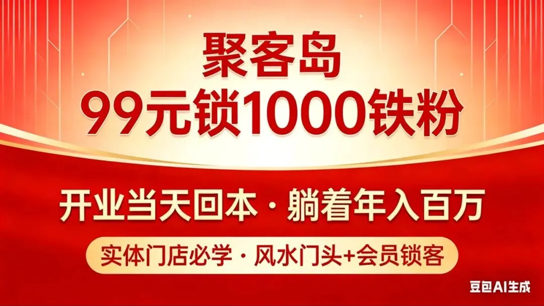 聚客岛|打造区域品类冠军,品牌力打通获客→变现→复客全链路