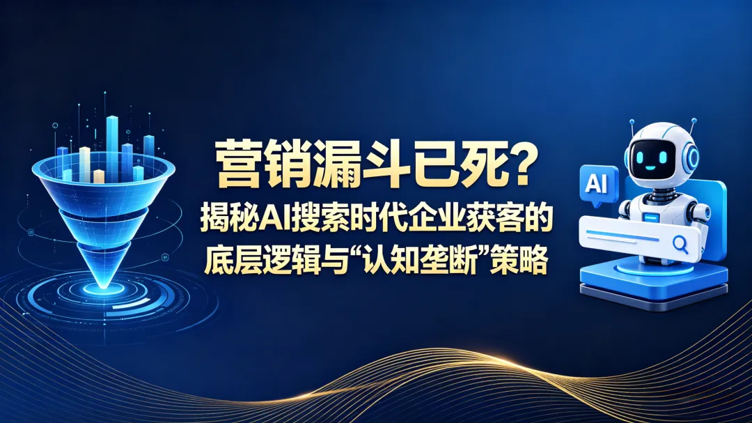 营销漏斗已死?揭秘AI搜索时代企业获客的底层逻辑与“认知垄断”策略