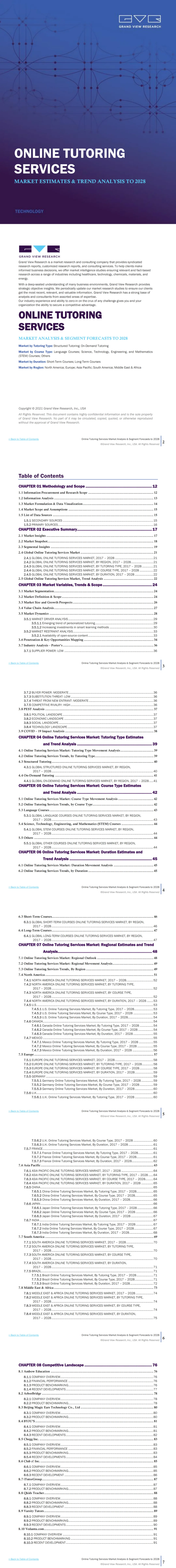 行业研报 | 在线辅导服务市场分析及细分领域预测报告(至2028年)