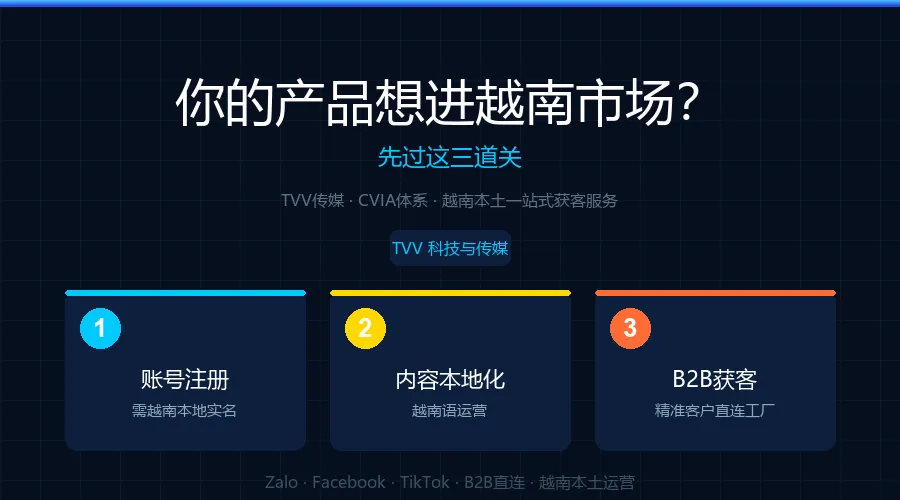 你的产品想进越南市场?先过这三道关 国内工厂出海越南实操指南 · CVIA体系服务篇