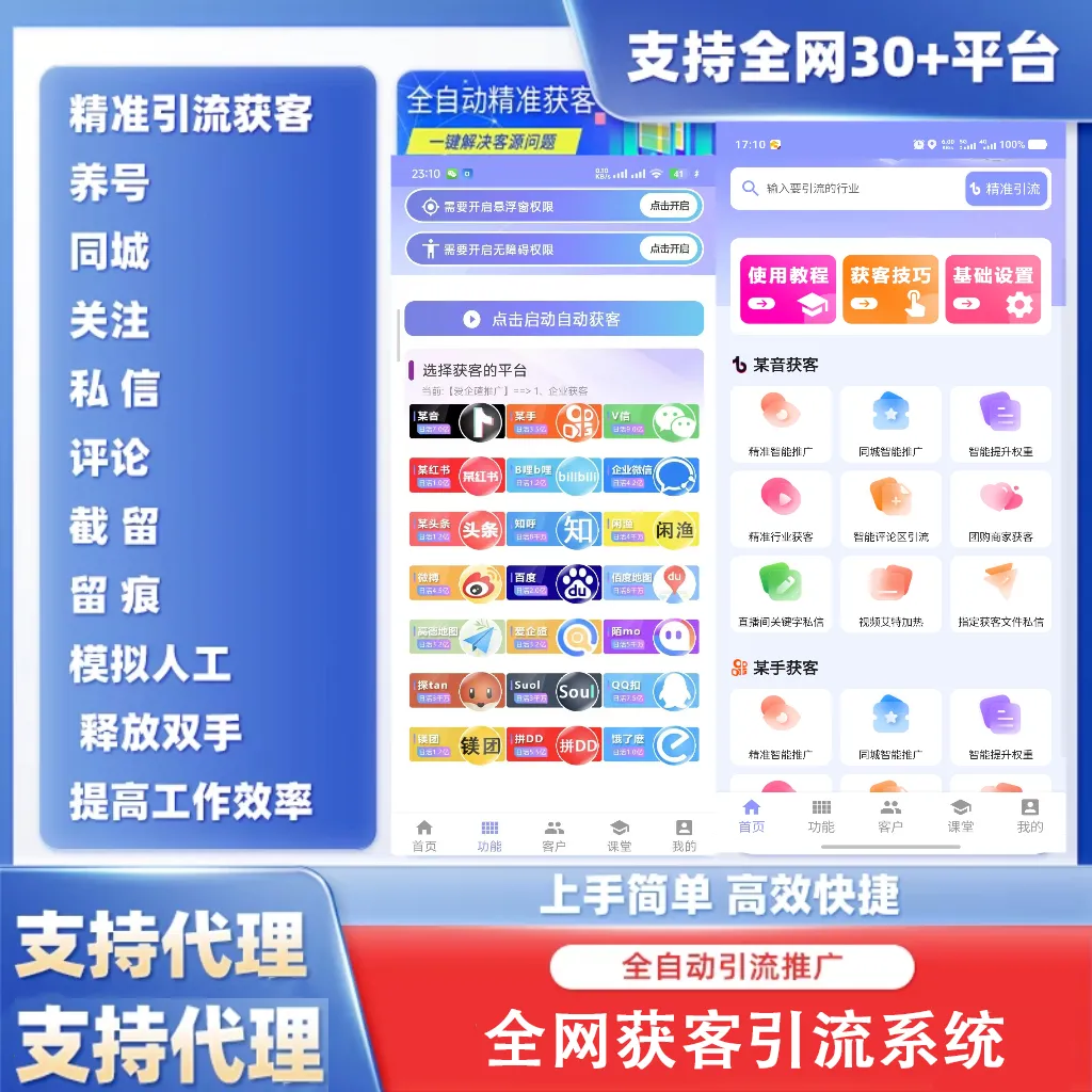 别再做传统引流了!全域获客打法来了!抖音快手小红书,手机电脑一应俱全!