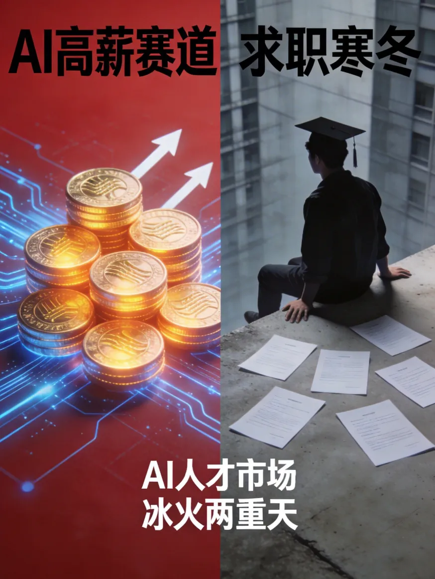 AI人才市场冰火两重天:500万缺口与八成毕业生失业的结构性矛盾