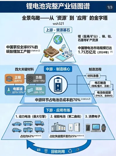 锂电池产业链全景梳理(吃透市场热点题材-锂电!)