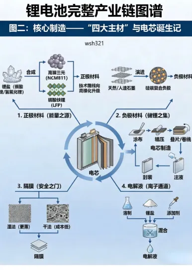 锂电池产业链全景梳理(吃透市场热点题材-锂电!)