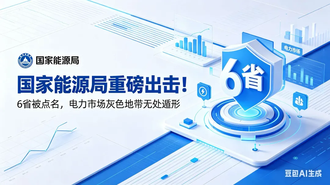 国家能源局重磅出击!6省被点名,电力市场灰色地带无处遁形