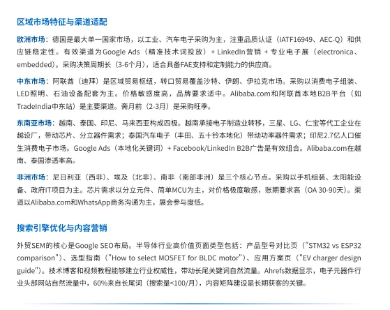 2026 半导体双线营销全景报告,内贸抓华南,外贸攻东南亚,打法全拆解