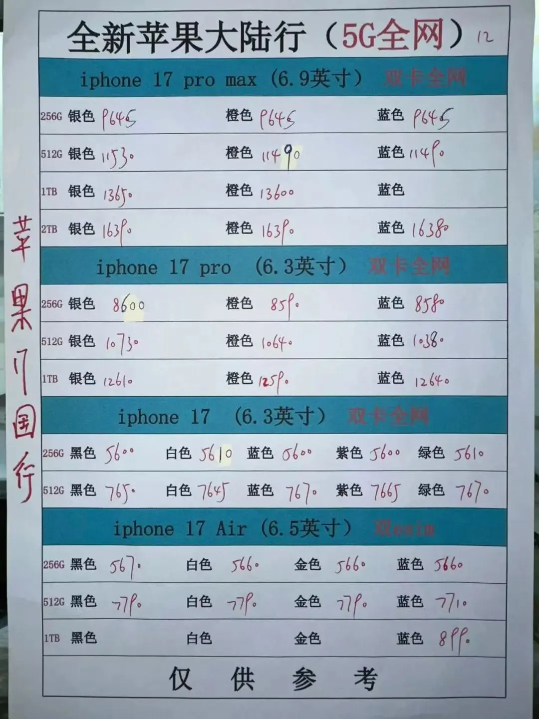 深圳华强北手机市场报价:4月12号