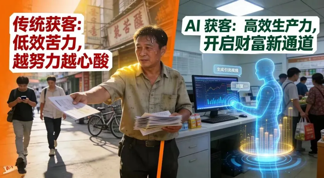别再用勤奋自我感动:传统获客是苦力,AI获客才是真正生产力