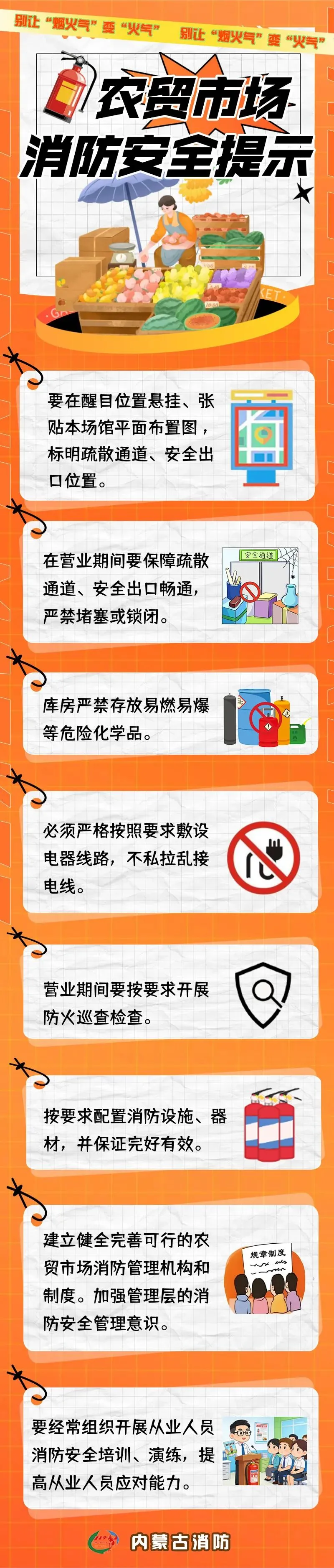【安全生产 常抓不懈】防火记心间,市场更平安