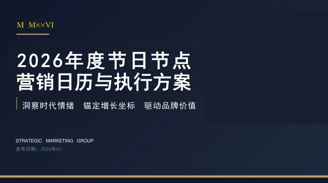2026【模型模板】年度节日节点营销日历与执行方案
