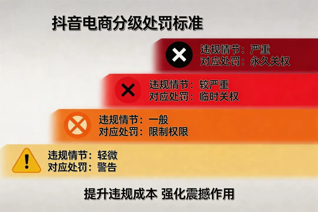 严管噱头营销!抖音电商新规:直播“限时限量”不实宣传将违规,分级处罚明确