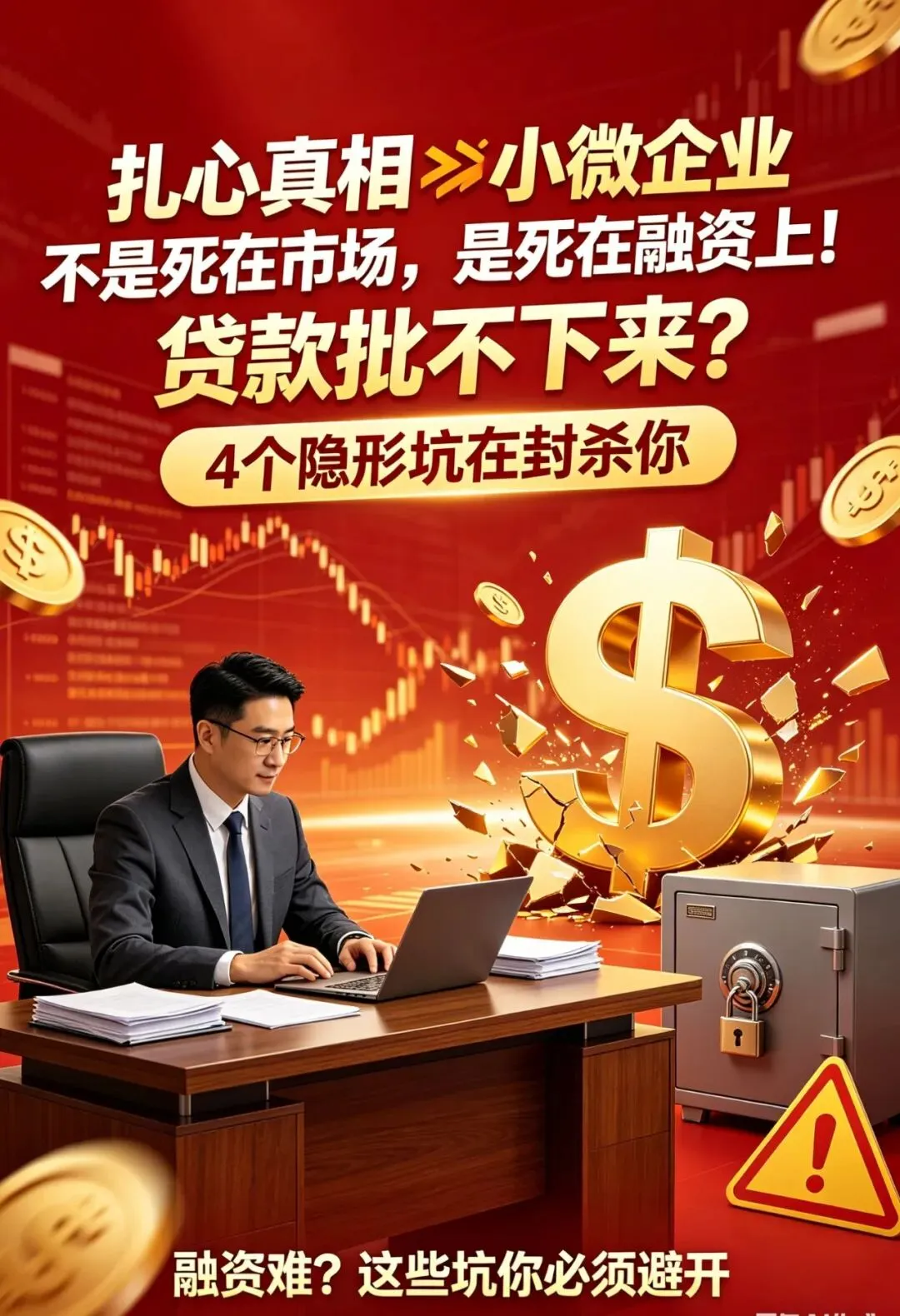 扎心真相 小微企业不是死在市场,是死在融资上!贷款批不下来?4个隐形坑在封杀你
