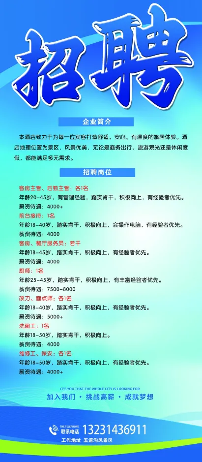 【围场县零工市场】4月13日招聘信息