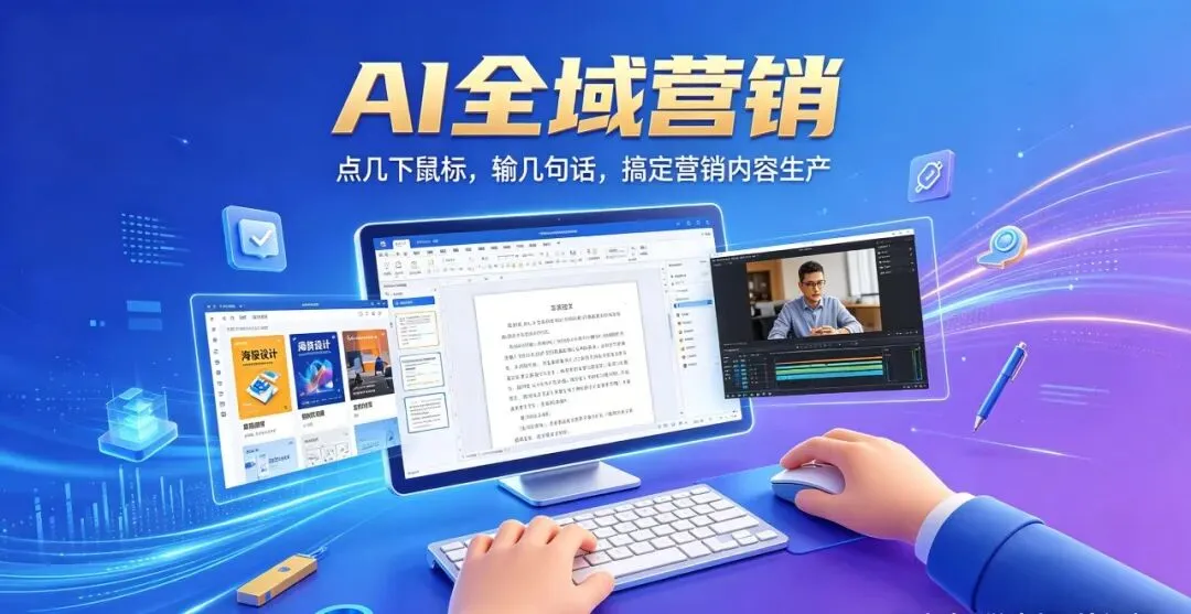 AI全域营销:不用懂技术,点几下鼠标就能一键生成