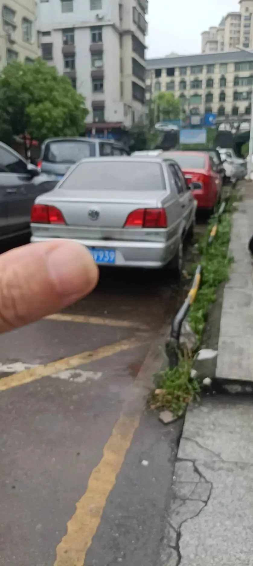 耒阳市蓝天市场金华学校门口违规停车