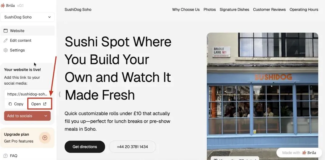 三分钟拆解一款基于谷歌地图的AI营销网页生成器——Brila