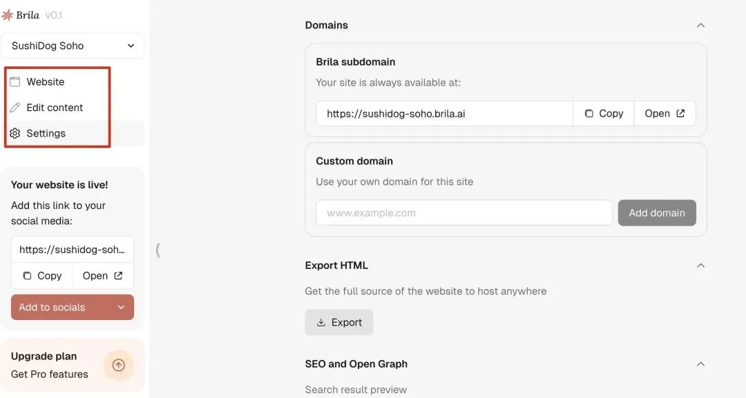 三分钟拆解一款基于谷歌地图的AI营销网页生成器——Brila