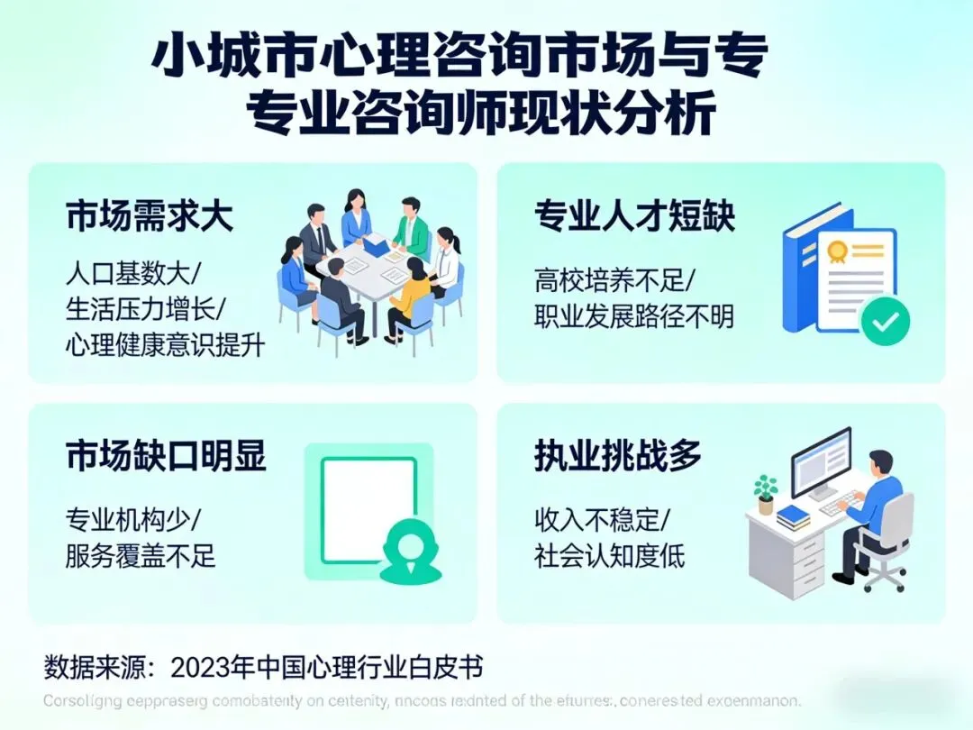 为什么小城市心理咨询市场大,却没有专业的心理咨询师?