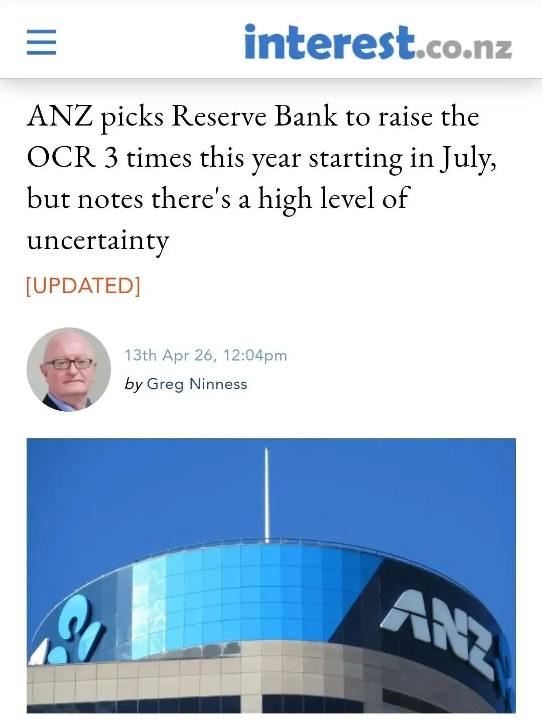新西兰央行最早5月就会升息?利率市场正在经历集体转向…