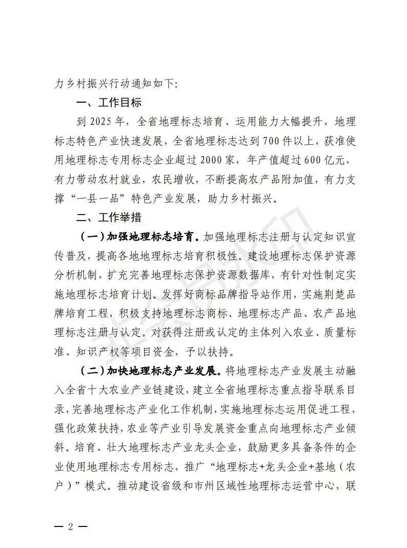 省知识产权局,省农业农村厅,省市场监督管理局,省乡村振兴局关于开展地理标志助力乡村振兴行动的通知