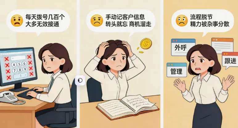 做电销的宝子们集合!还在被获客难、外呼低效、客户跑单逼疯?沃创云AI全链路方案,直接封神!