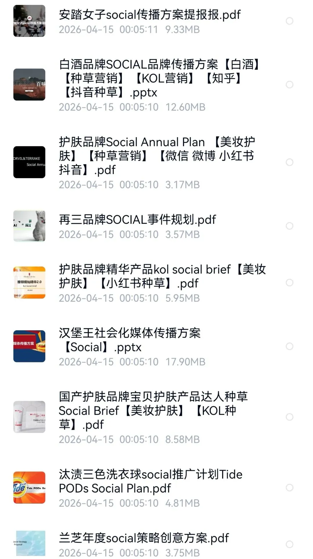 品牌social营销方案(40份)