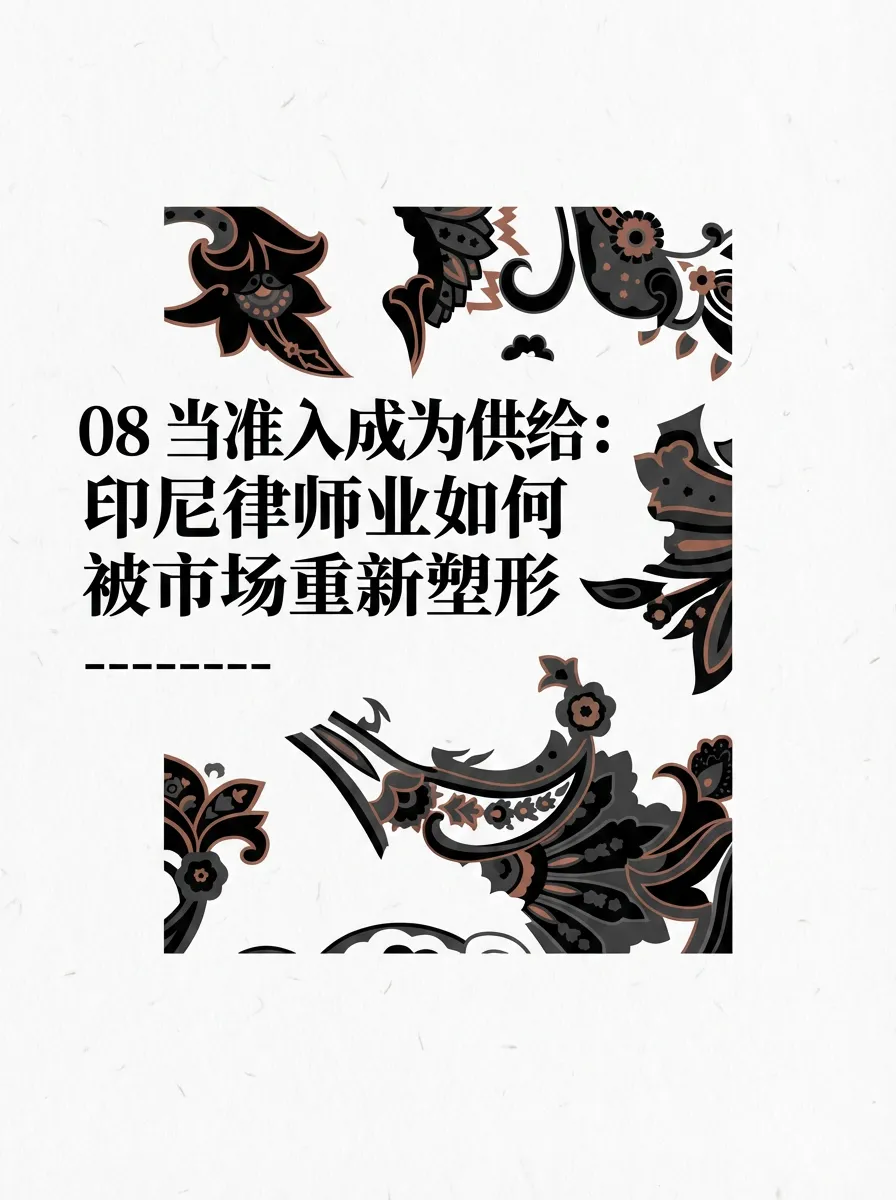 印尼:谁来定义律师资格 —— 一个开放市场的秩序实验