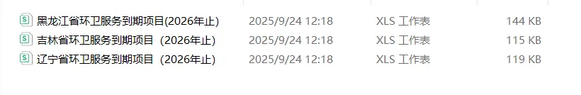 开春环卫市场开发好帮手:全国环卫项目到期汇总表