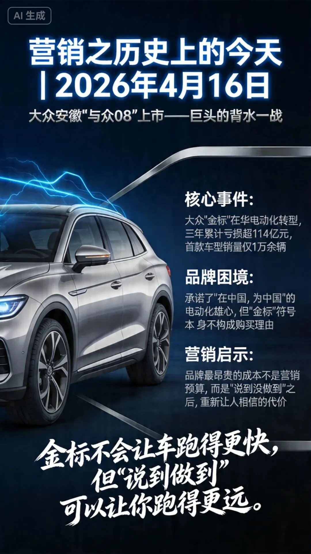 营销之历史上的今天 | 2026年4月16日,大众安徽的“与众08”正式上市