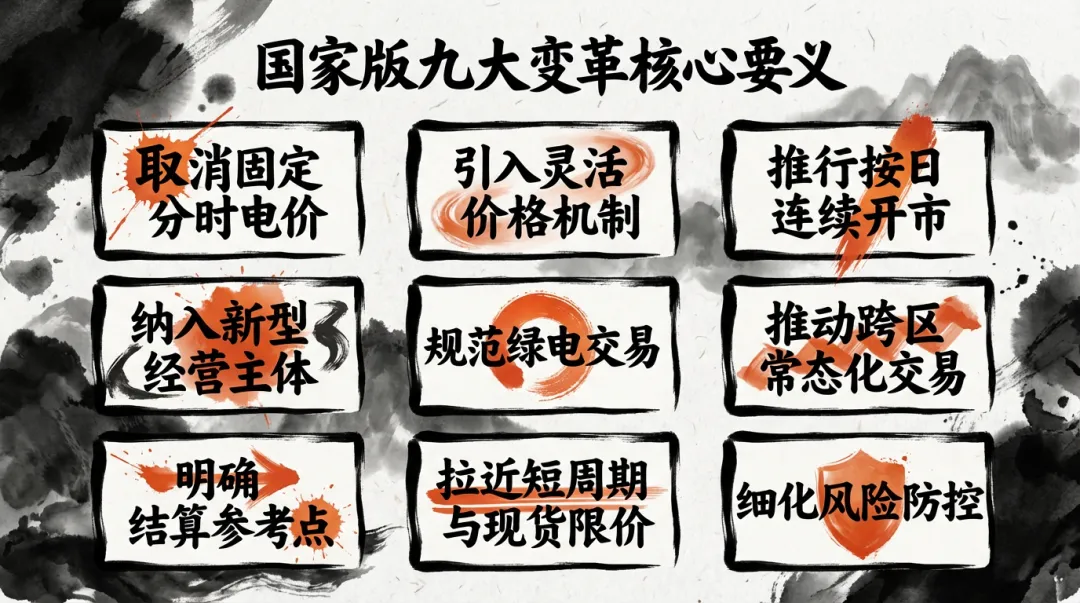 【图解】全国中长期市场规则与主要省份中长期落地规则对比