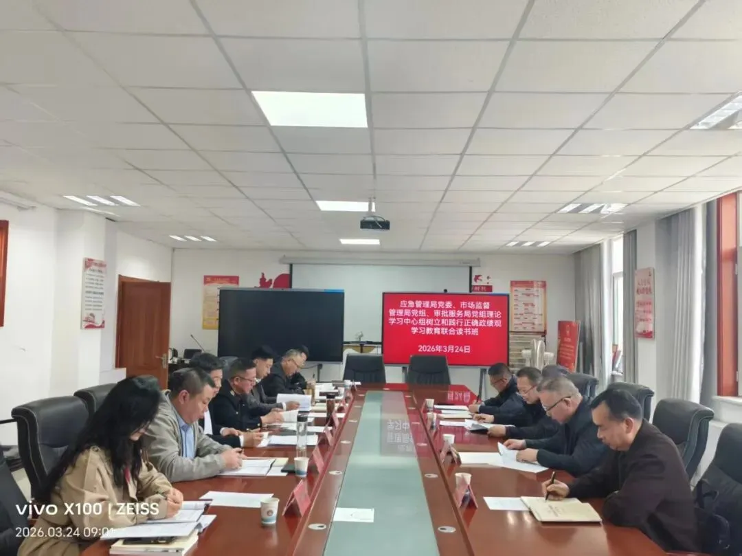市应急管理局党委、市场监督管理局党组、审批服务局党组理论学习中心组树立和践行正确政绩观学习教育联合读书班开班