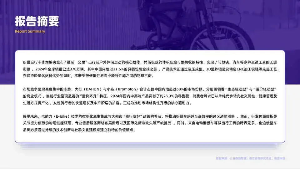 2026折叠自行车市场简析报告