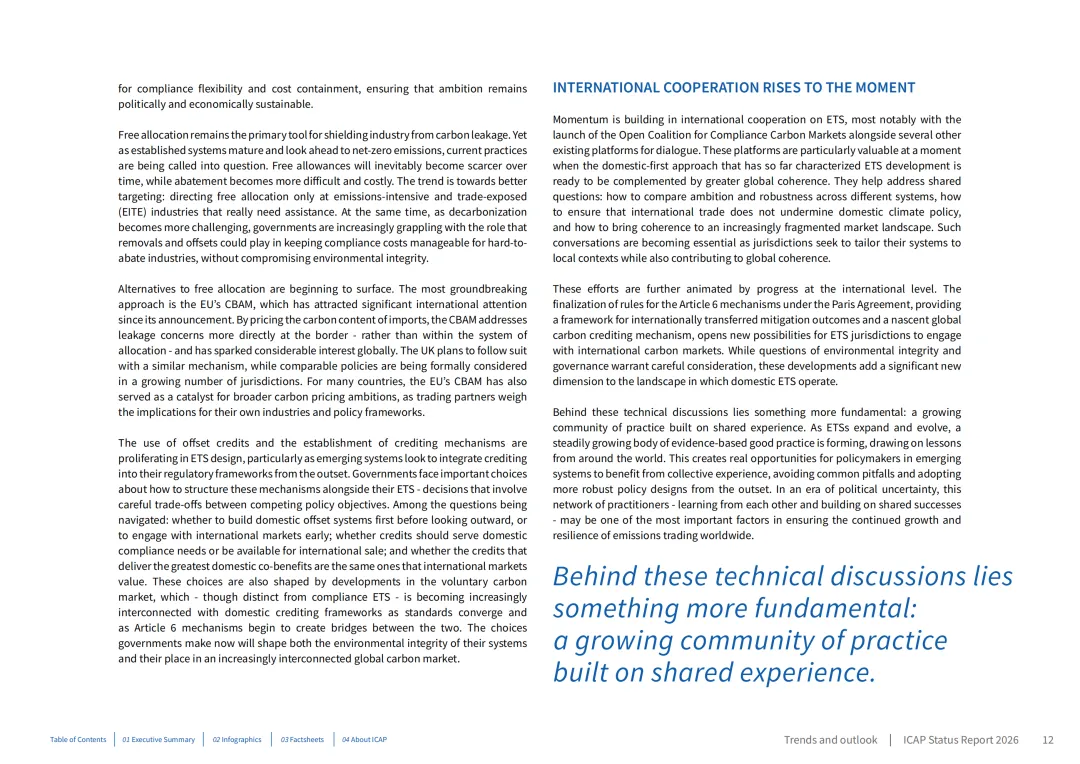 293页!2026年全球碳市场进展报告:41个ETS系统逆势扩张!