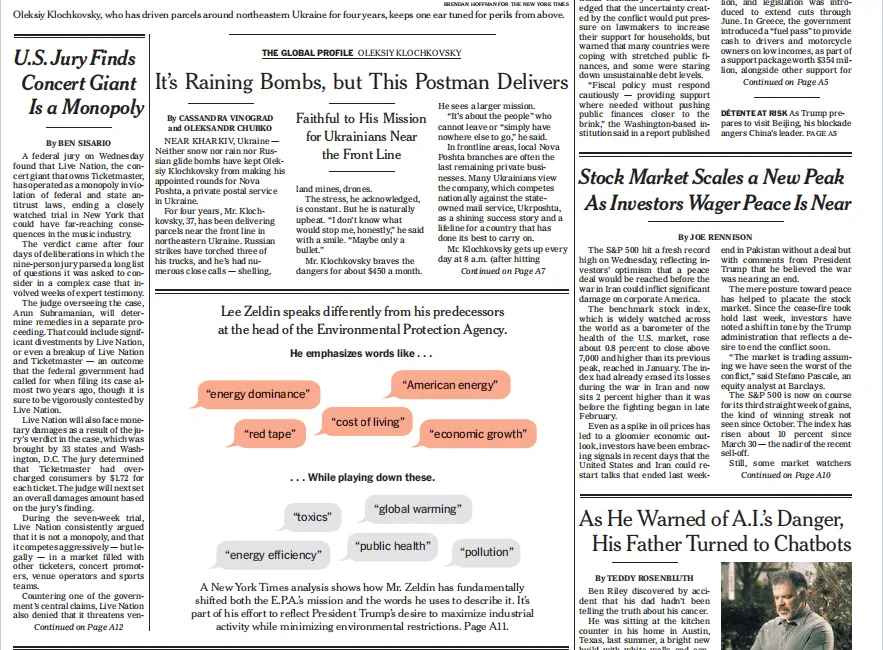 每日英文纽约时报|美能源市场拉锯:战争溢价与停火预期博弈