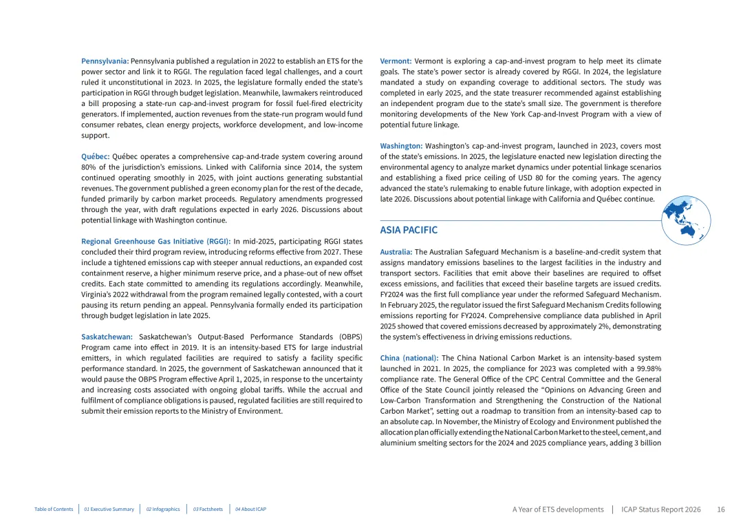 293页!2026年全球碳市场进展报告:41个ETS系统逆势扩张!