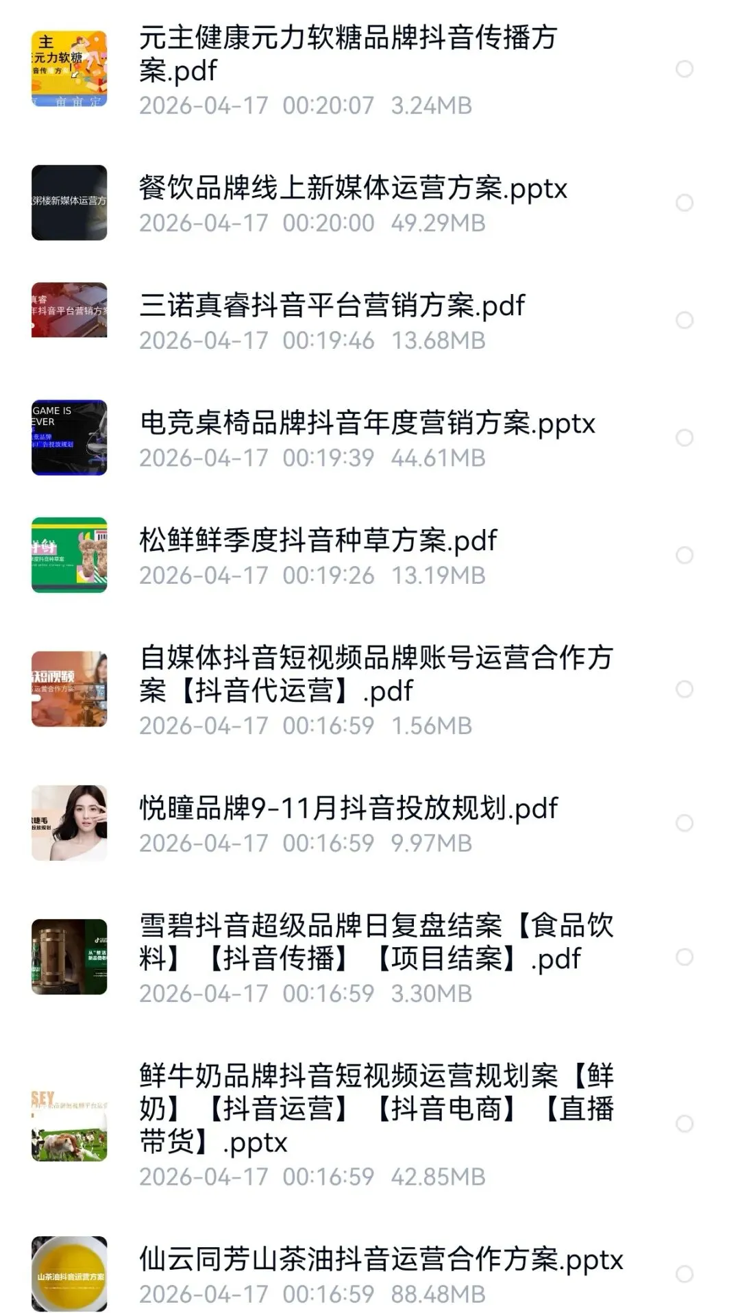 抖音品牌营销方案(60份)