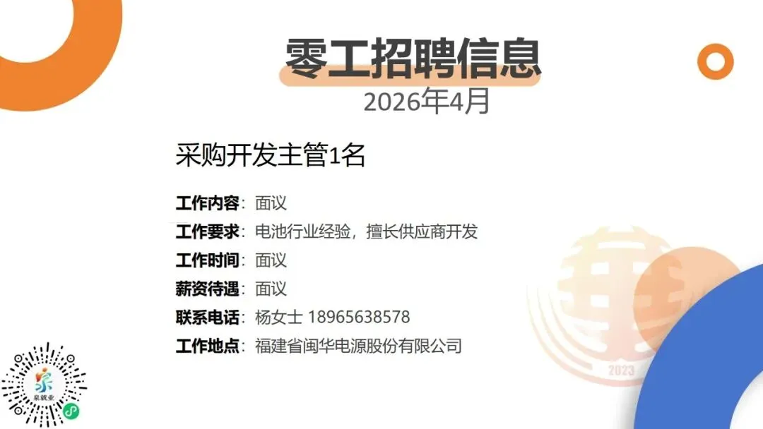 【华阳善治·就业】零工市场丨最新招聘信息(第八十六期)
