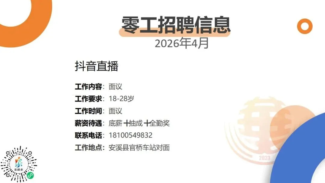 【华阳善治·就业】零工市场丨最新招聘信息(第八十六期)